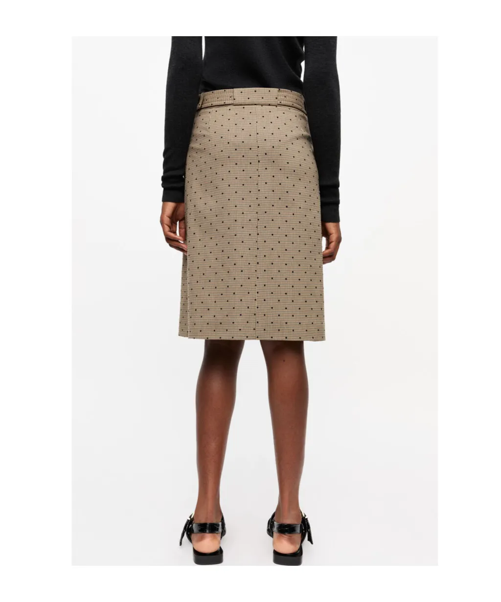 Ganni Flock Check Suiting Skirt
