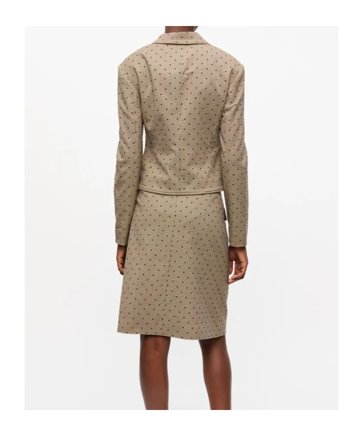 Ganni Flock Check Suiting Blazer