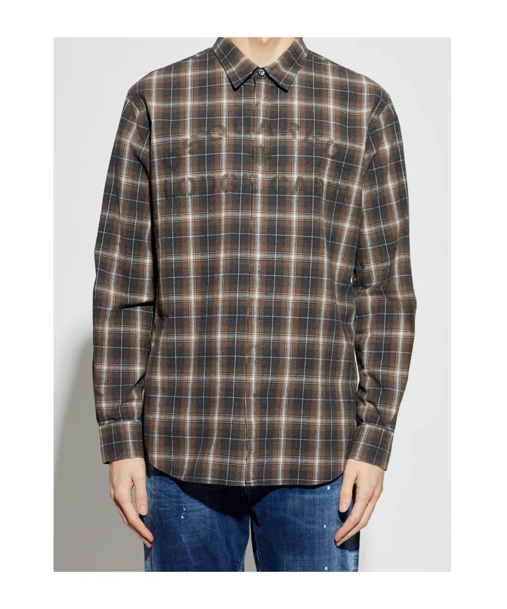 Dsquared2 Logo Printed Checked Shirt