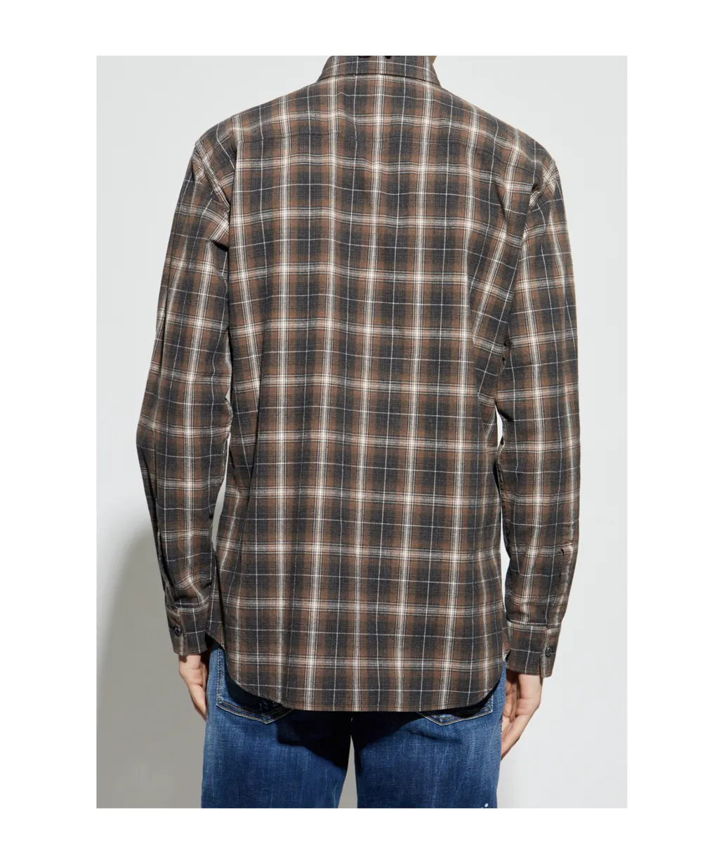 Dsquared2 Logo Printed Checked Shirt