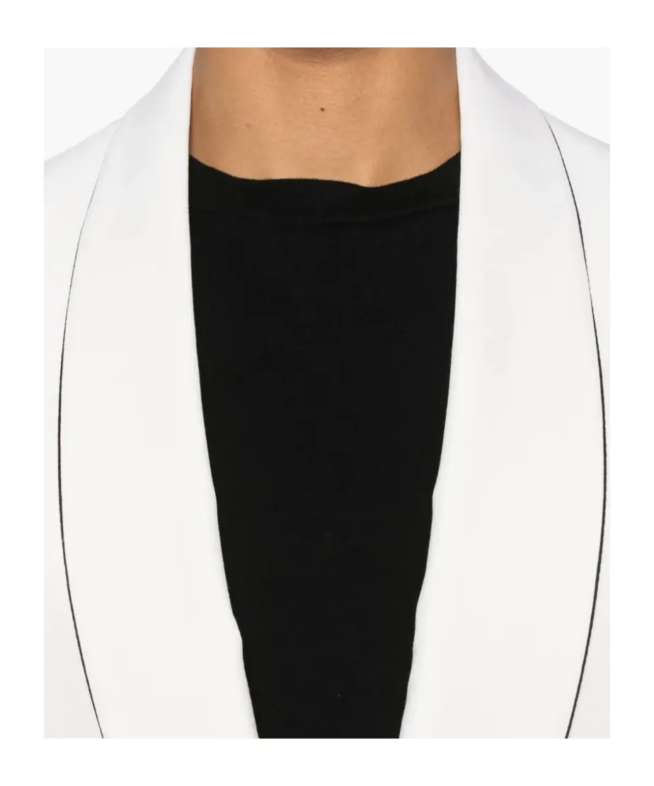Contrasting-Trim Blazer