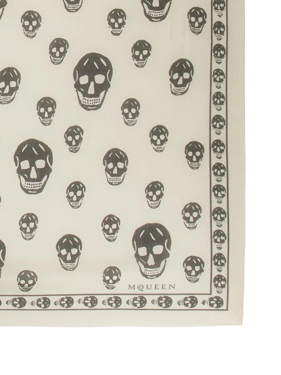 Alexander Mcqueen Classic Skull Foulard