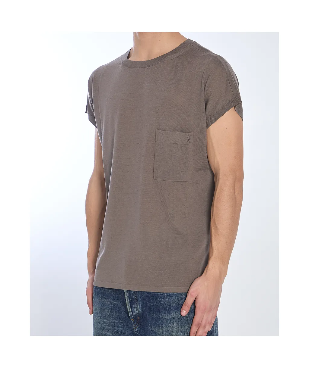 Saint Laurent Crewneck Short-Sleeved T-Shirt