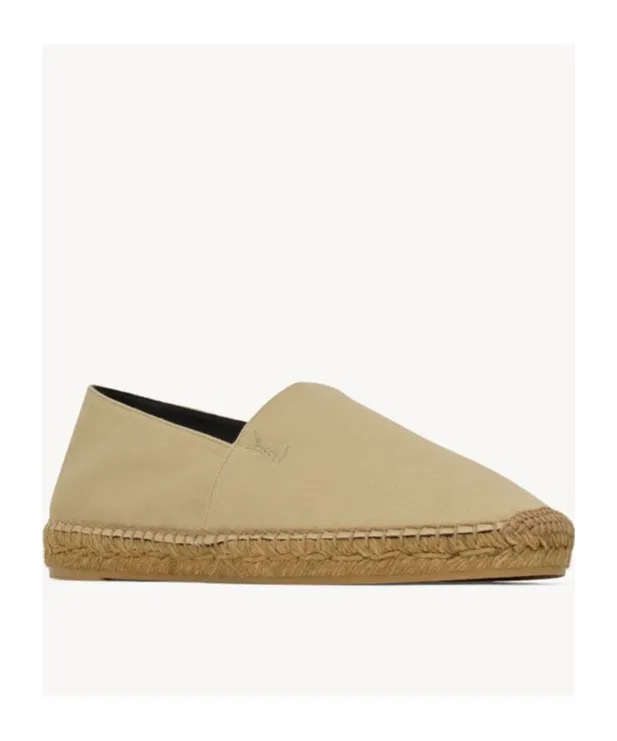Saint Laurent Logo Embroidered Slip-On Espadrilles