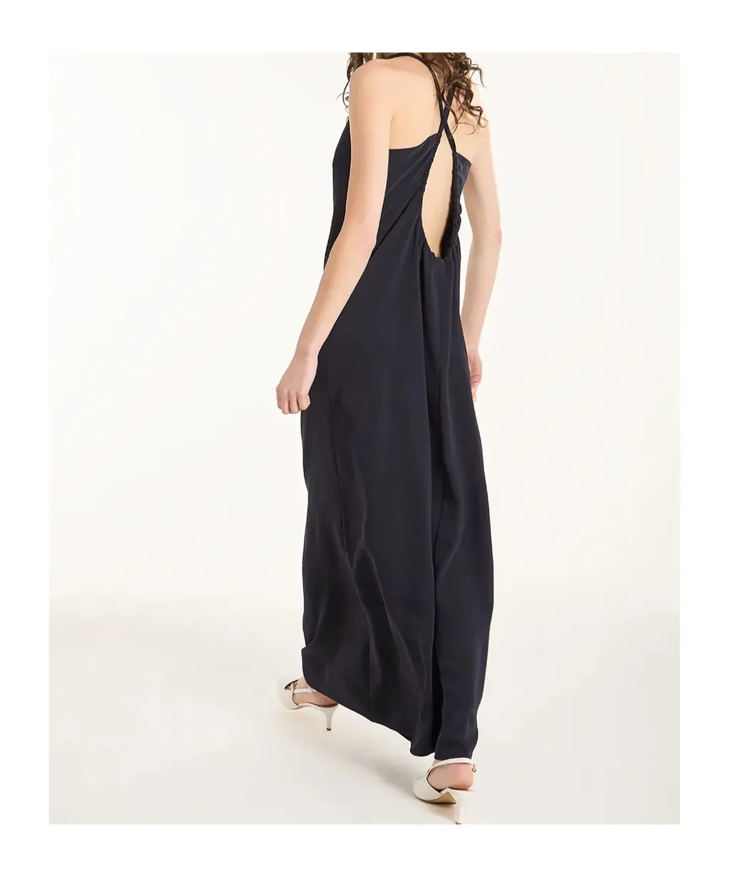 P.A.R.O.S.H. Twist-Detailed Back Maxi Dress
