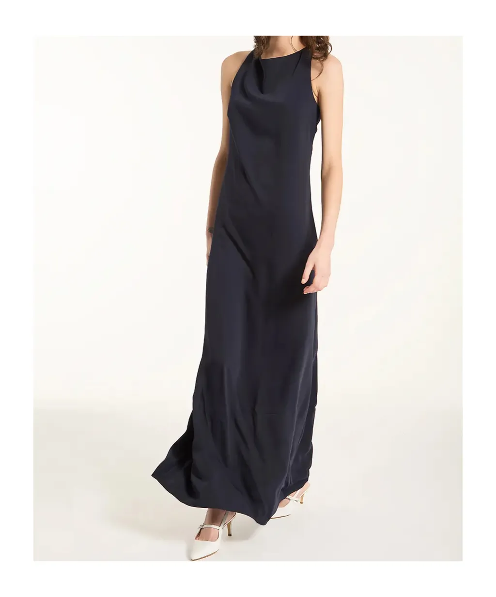 P.A.R.O.S.H. Twist-Detailed Back Maxi Dress