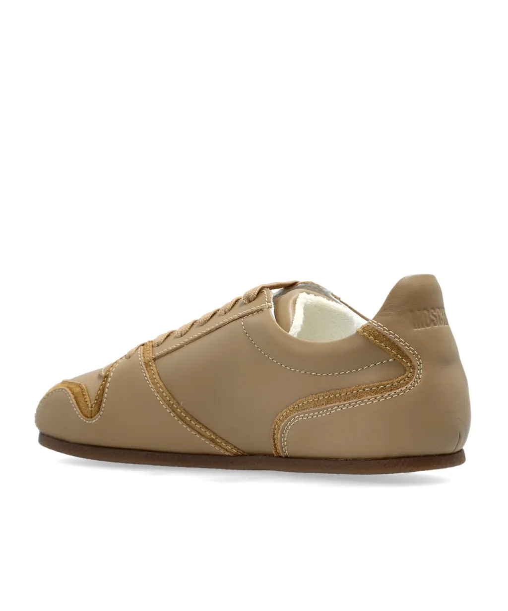 Moschino Round Toe Low-Top Sneakers
