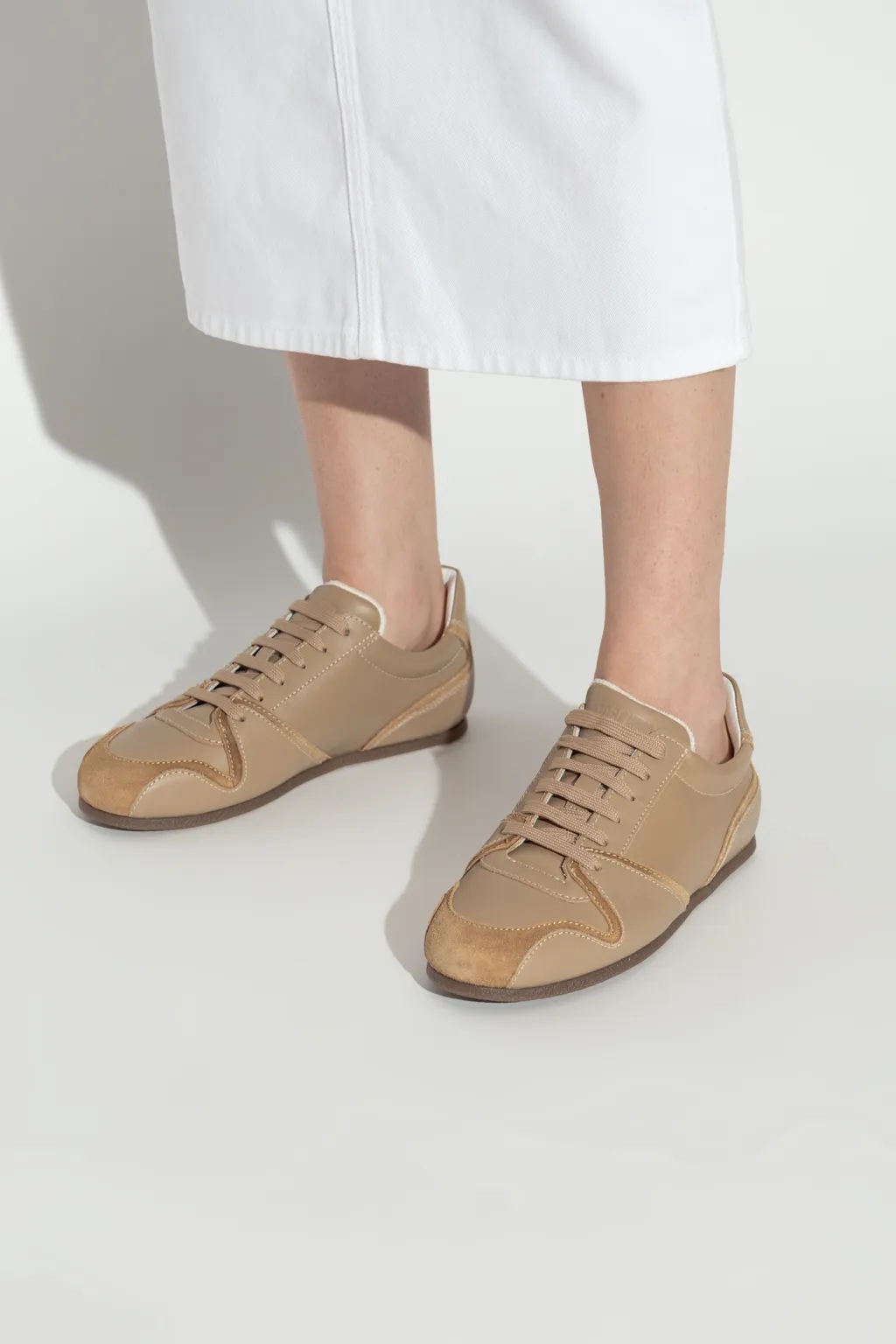 Moschino Round Toe Low-Top Sneakers