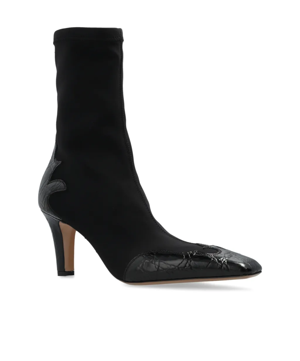 75Mm Belle Western Ankle Boots