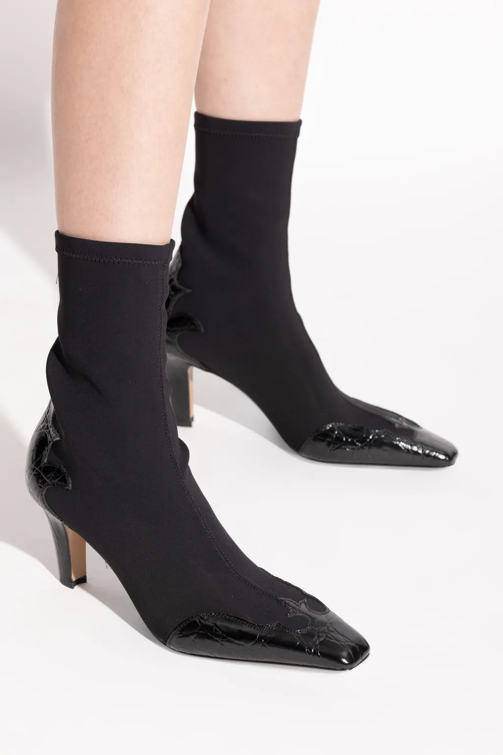 75Mm Belle Western Ankle Boots
