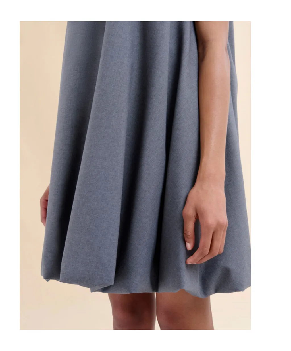 Short Grey Wool Dress With Marni Symbol