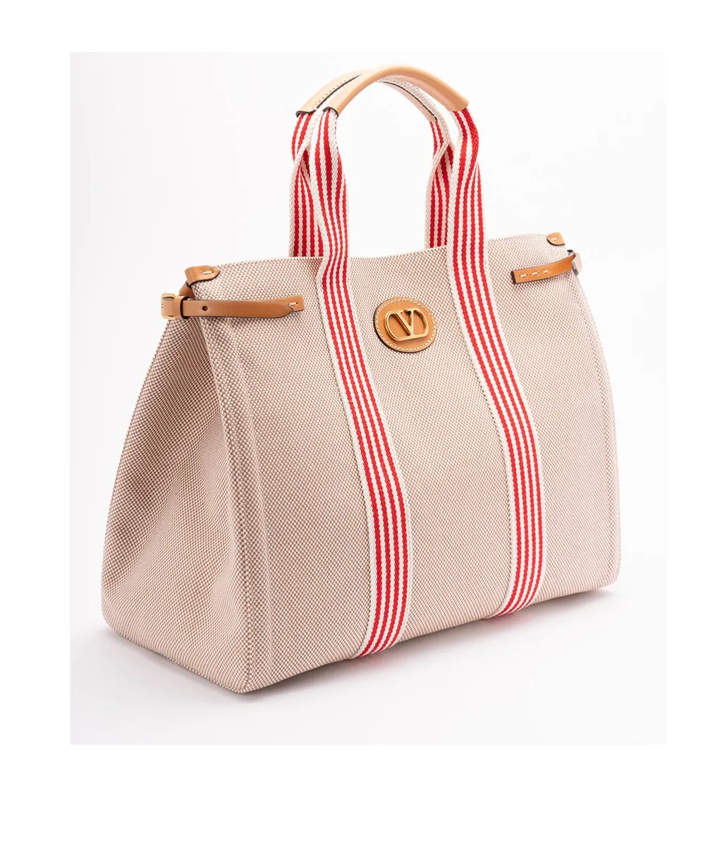 Valentino Antibes Logo Plaque Large Top Handle Bag