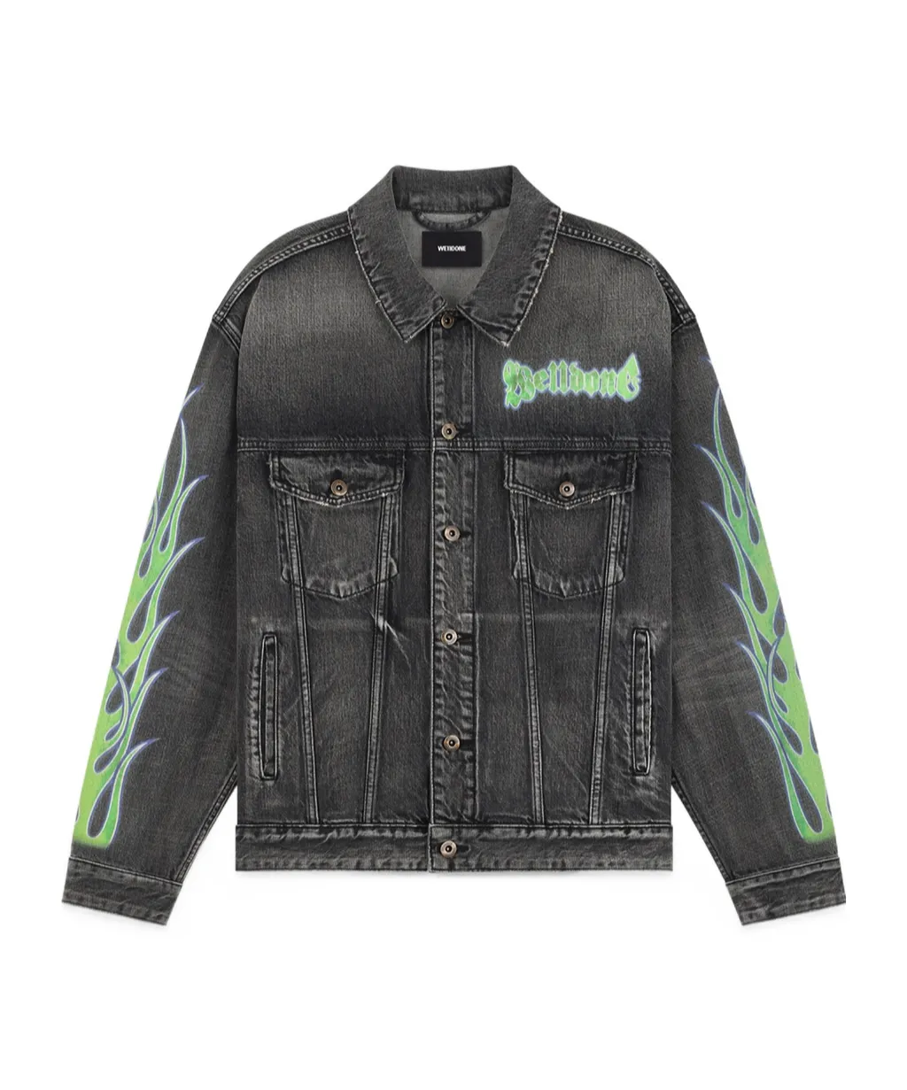Flame Micro-Label Denim Jacket