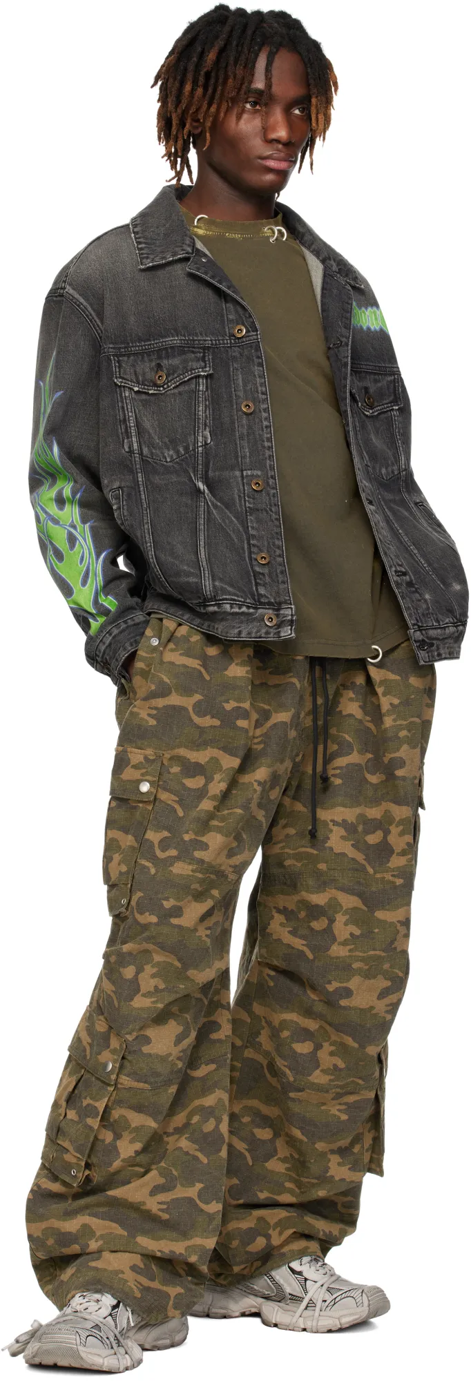 Flame Micro-Label Denim Jacket