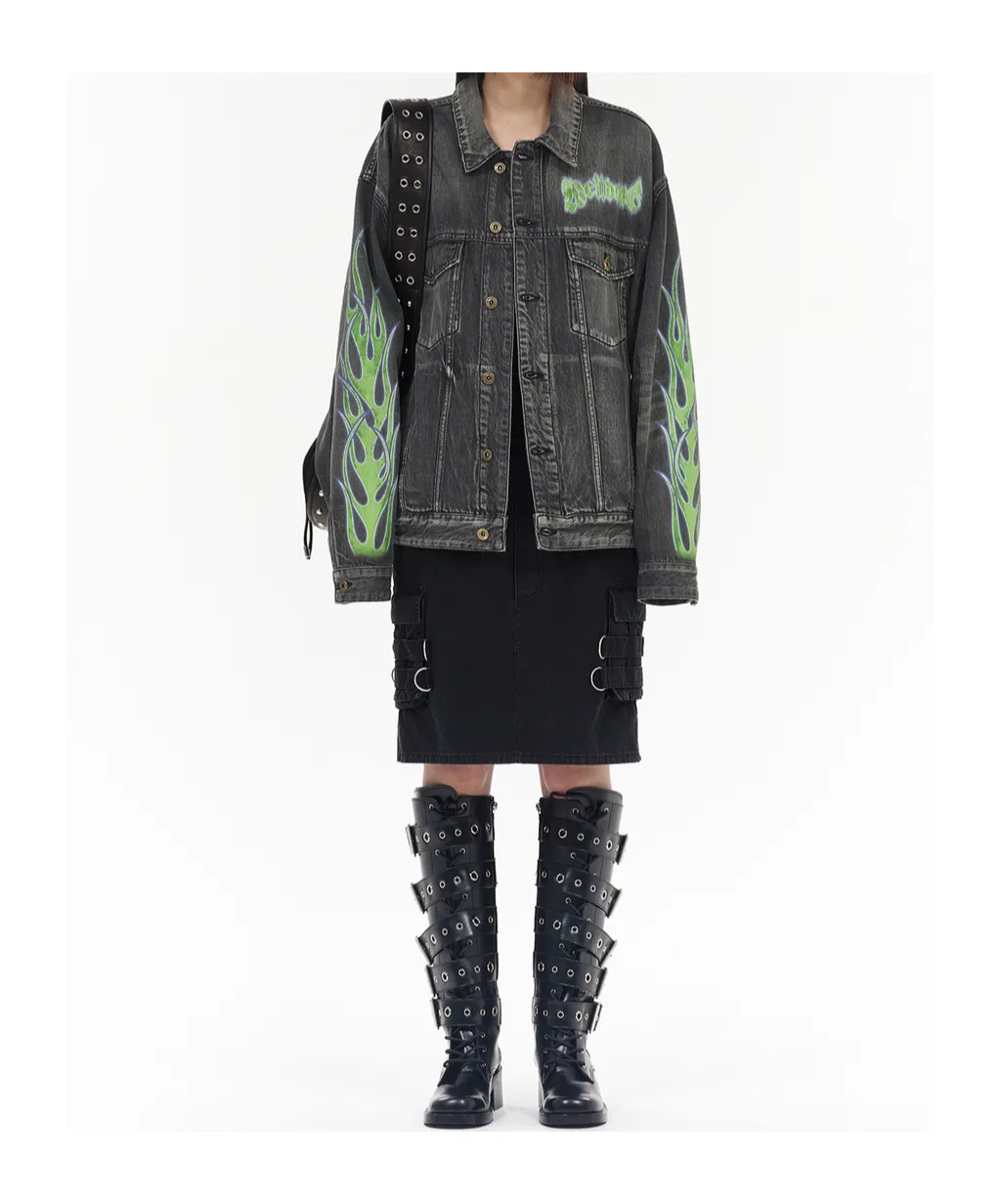Flame Micro-Label Denim Jacket