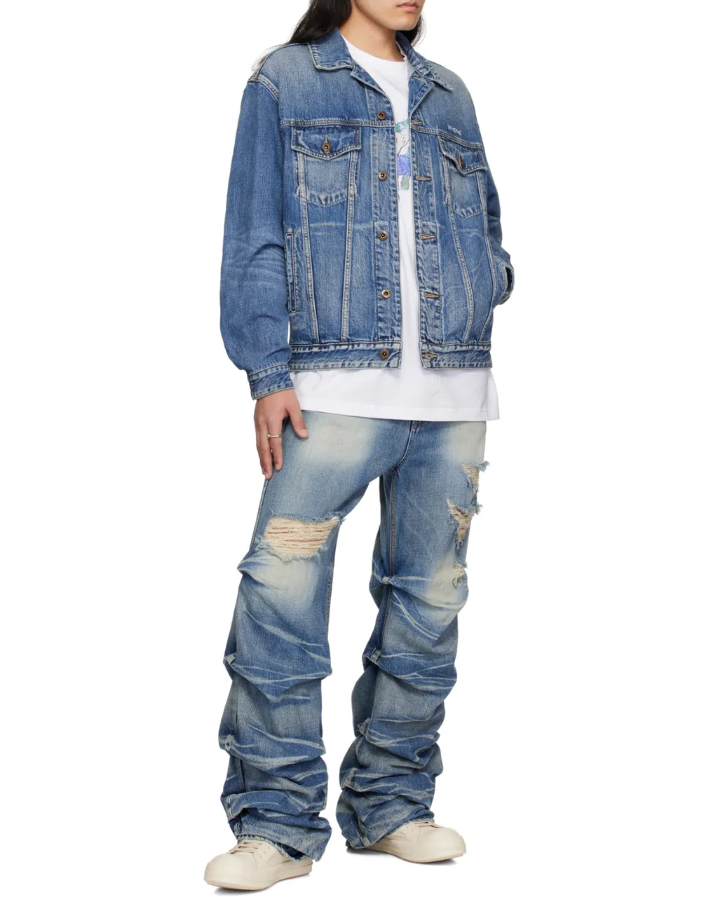 Logo-Embroidered Denim Jacket