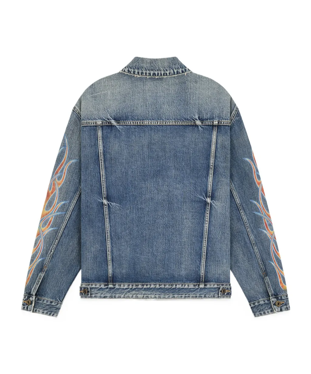 Flame Micro-Label Denim Jacket