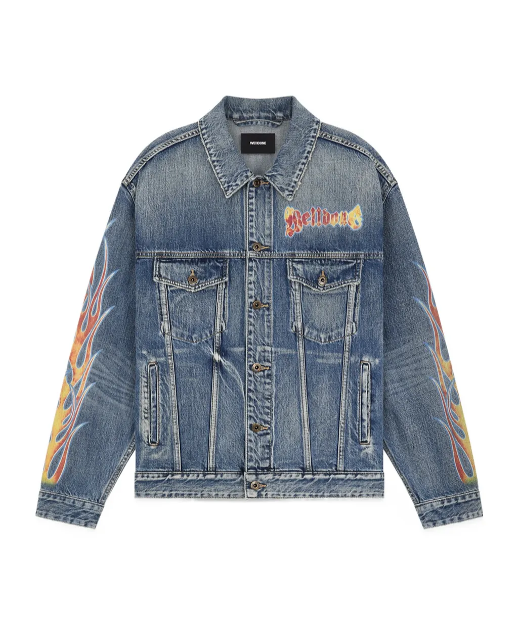 Flame Micro-Label Denim Jacket