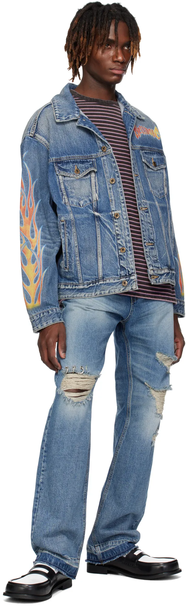 Flame Micro-Label Denim Jacket