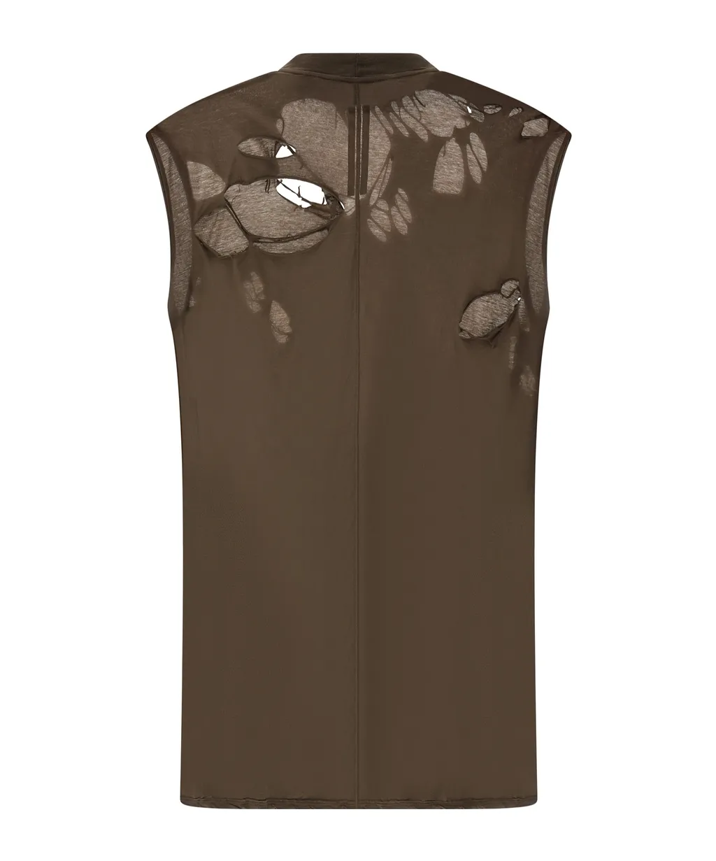 Rick Owens Drkshdw Distressed Tarp Tank Top