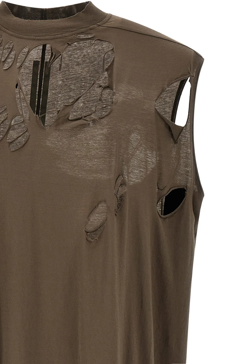 Rick Owens Drkshdw Distressed Tarp Tank Top