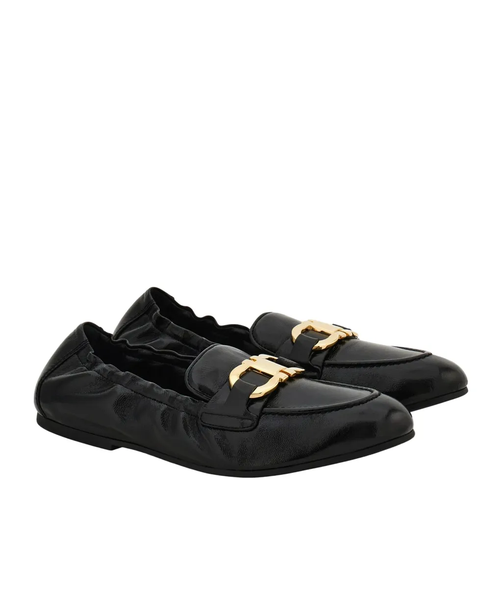Ferragamo Gancini Plaque Elasticated Loafers