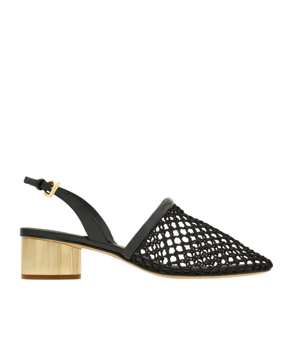 Mesh Open-Heeled Shoes