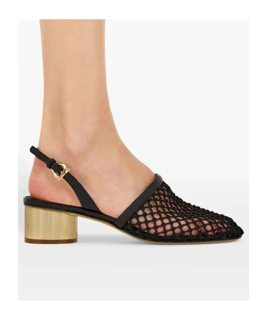 Mesh Open-Heeled Shoes