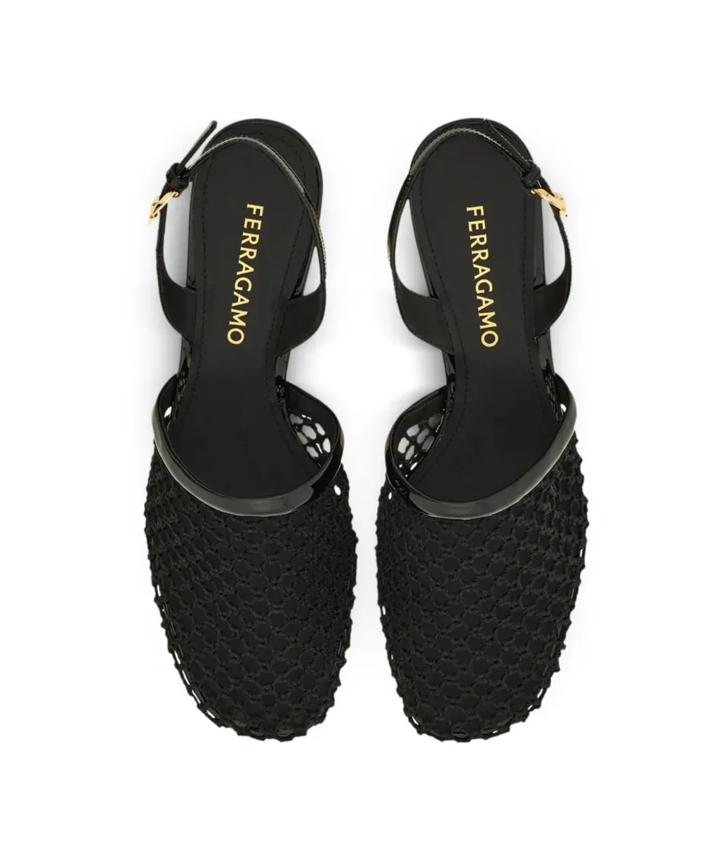 Mesh Open-Heeled Shoes