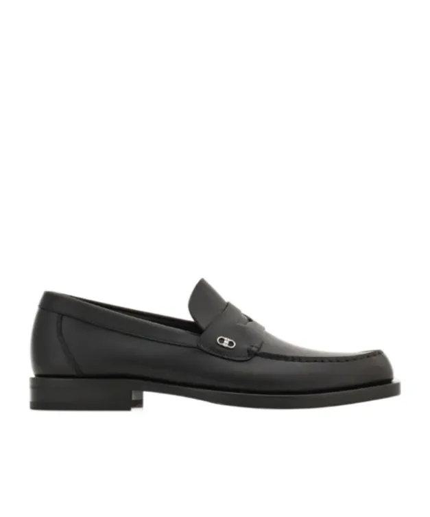 Ferragamo Gancini Ornament Penny Loafers