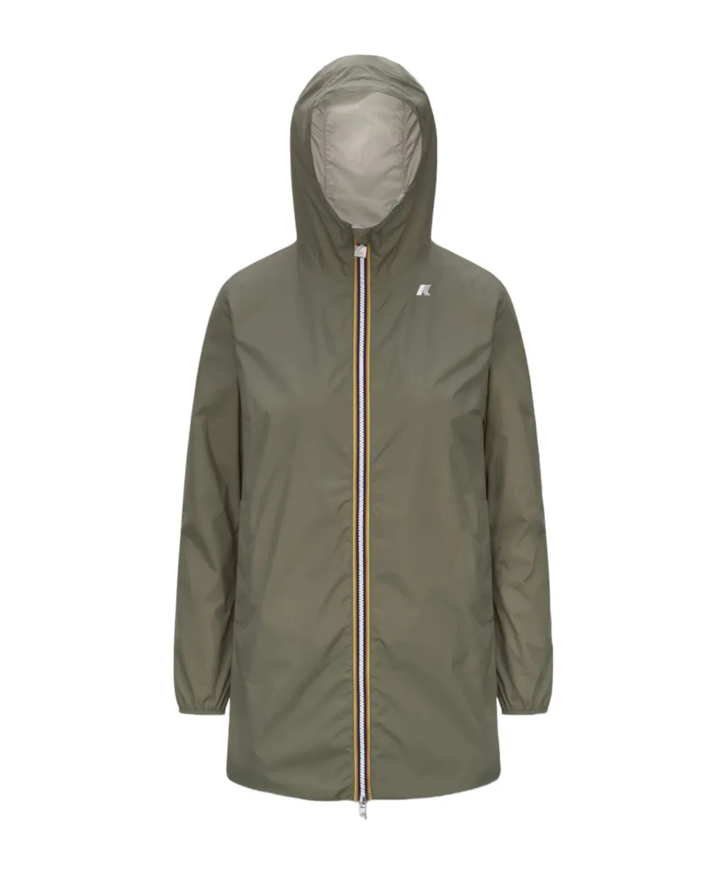Beige Green Reversible Waterproof Mid Jacket