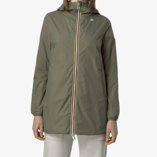 Beige Green Reversible Waterproof Mid Jacket