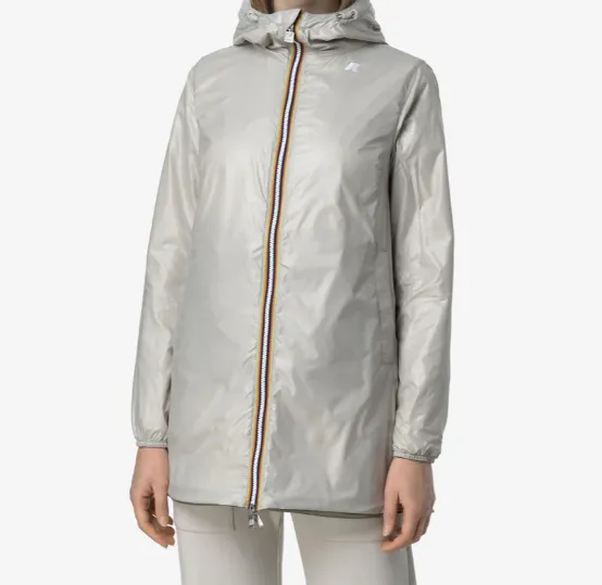 Beige Green Reversible Waterproof Mid Jacket