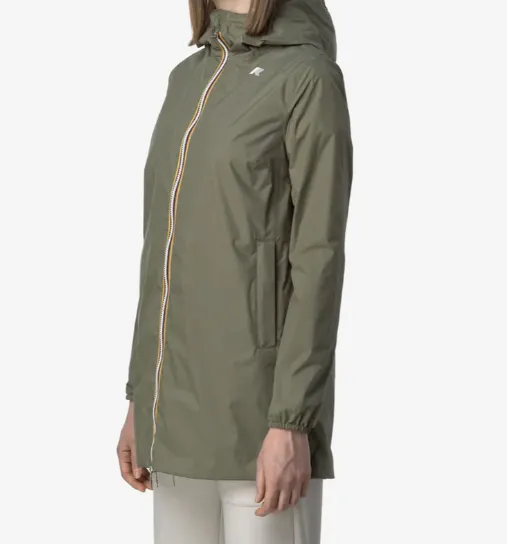 Beige Green Reversible Waterproof Mid Jacket