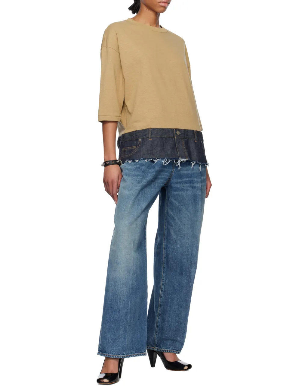 Beige Jeans T-Shirt