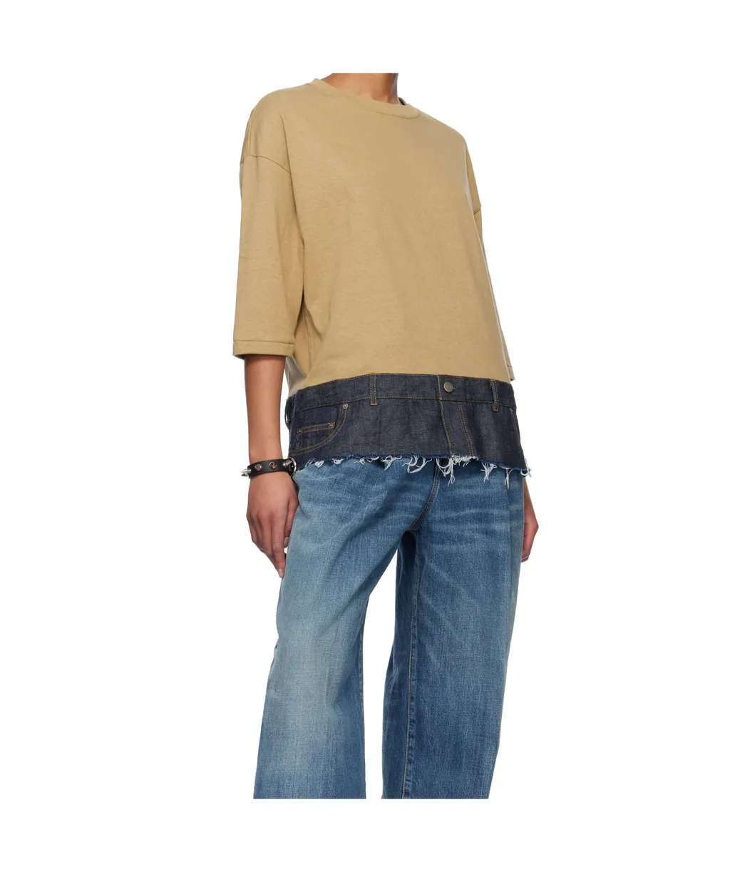 Beige Jeans T-Shirt