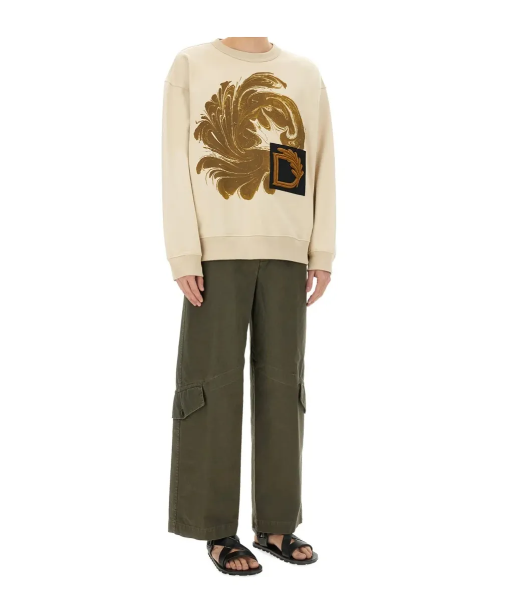 Dries Van Noten Graphic Printed Crewneck Sweatshirt