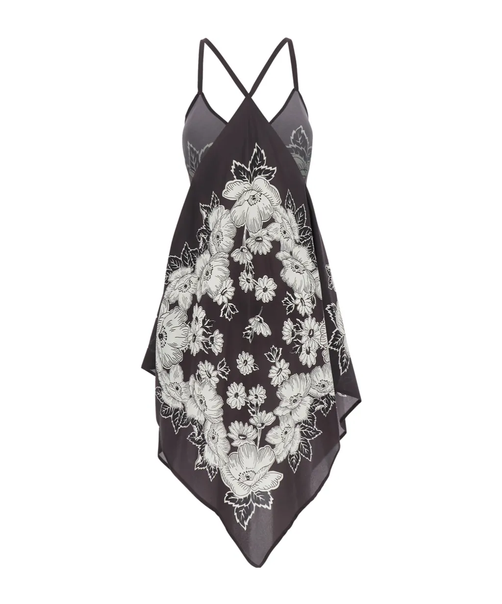 P.A.R.O.S.H. Floral Print V-Neck Dress