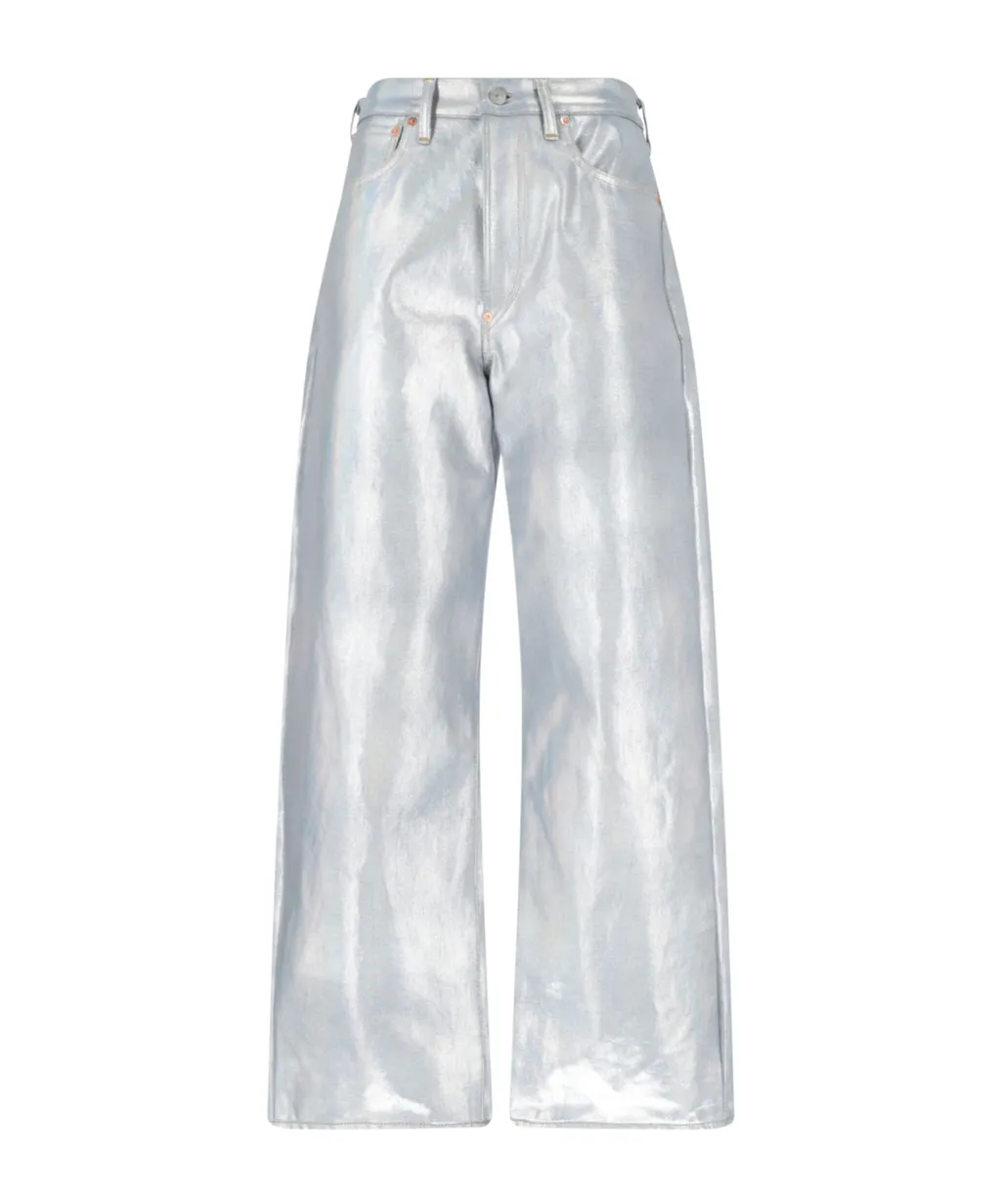 Junya Watanabe Wide-Leg Metallic Trousers