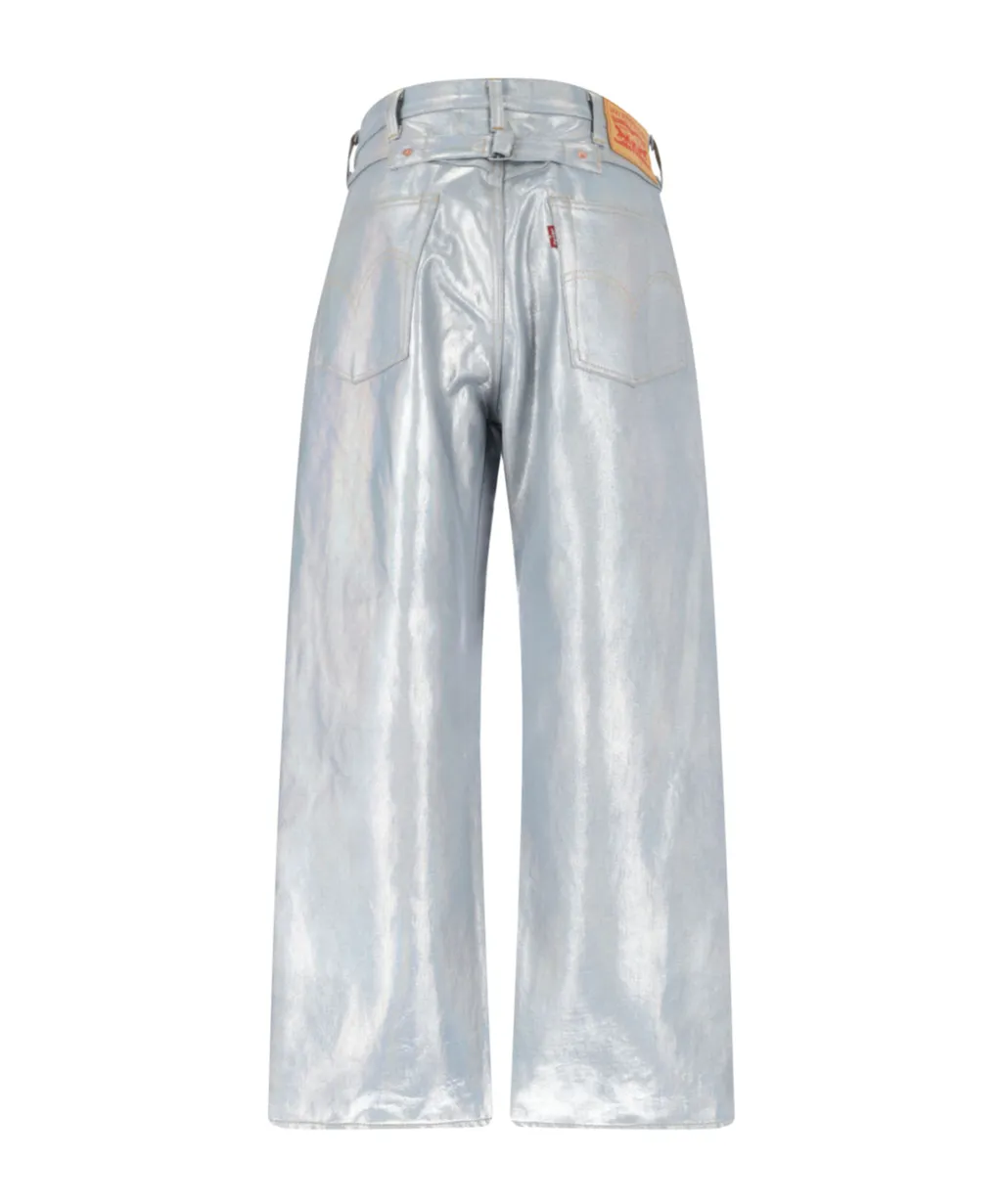 Junya Watanabe Wide-Leg Metallic Trousers