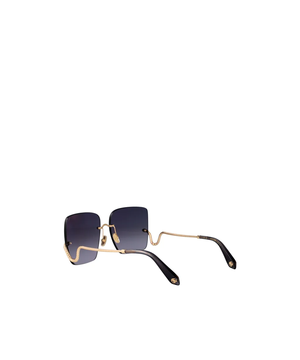 Roberto Cavalli Square Frame Rimless Sunglasses