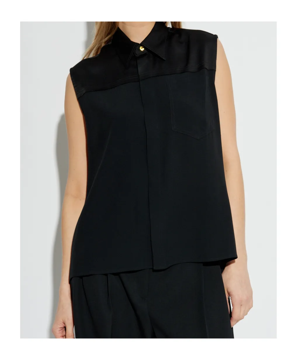 Ami Paris Buttoned Sleeveless Shirt