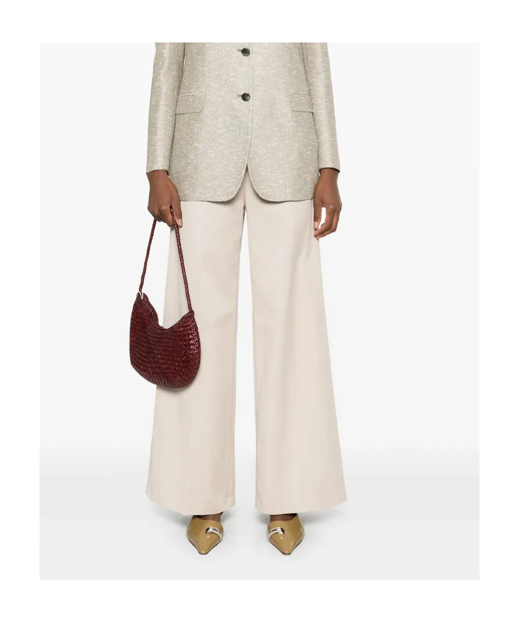 Cotton Twill Flared Pants