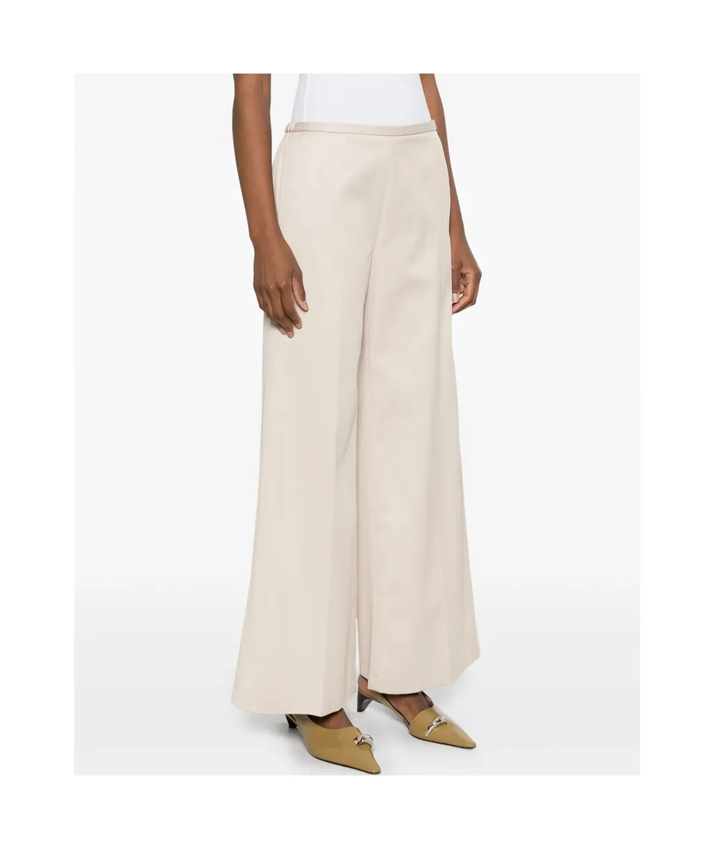 Cotton Twill Flared Pants