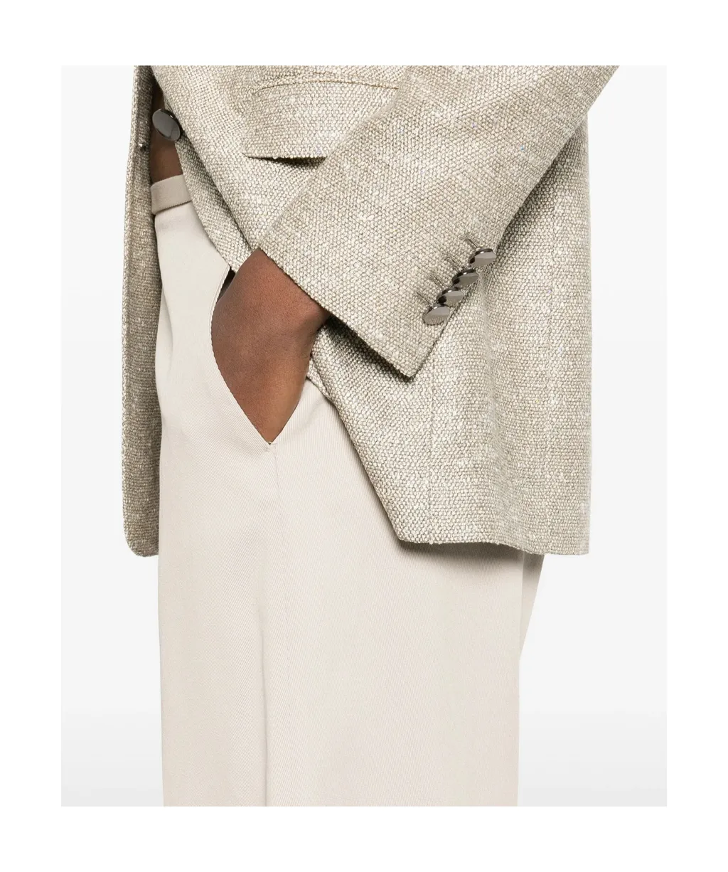 Cotton Twill Flared Pants