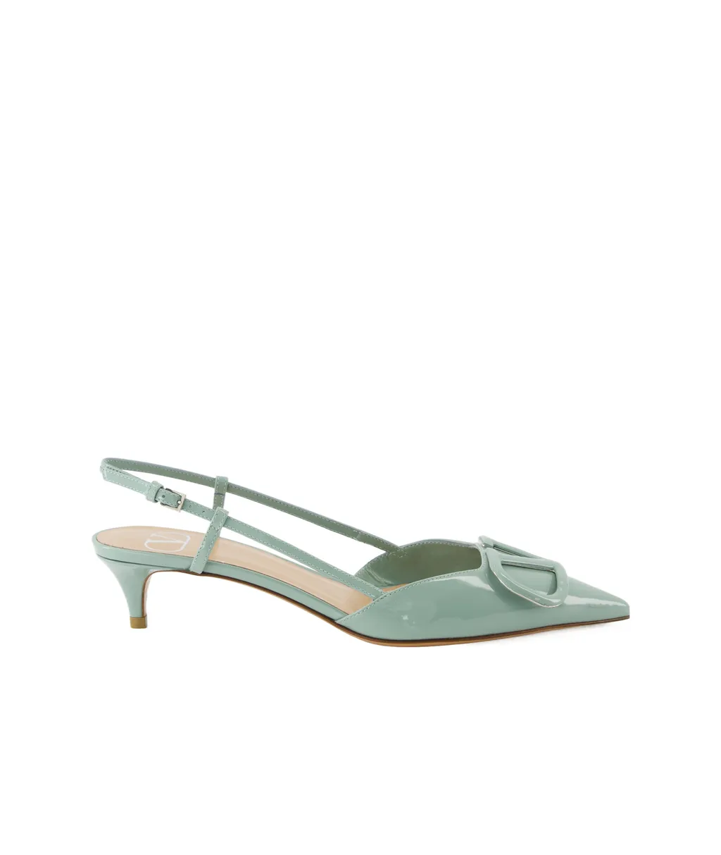 Valentino Vlogo Pointed Toe Slingback Pumps
