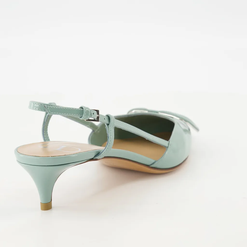 Valentino Vlogo Pointed Toe Slingback Pumps