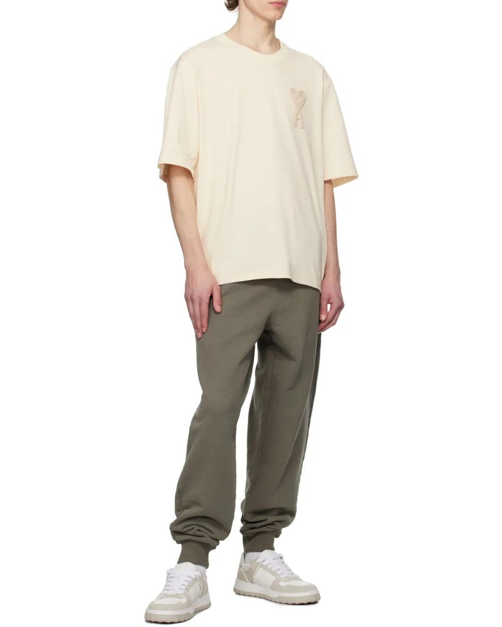 Ami Logo Embossed Low-Top Sneakers