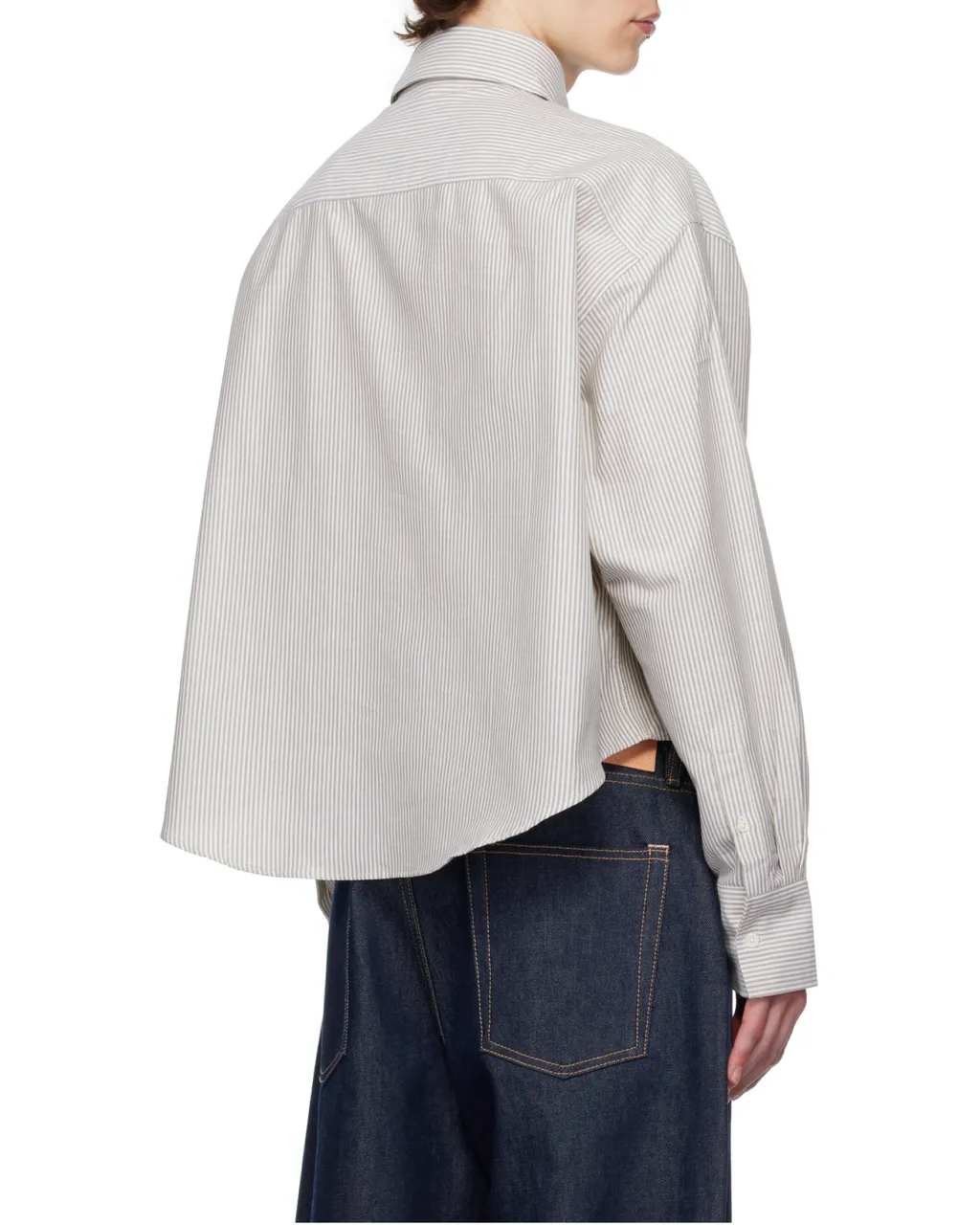 Ami Paris Ami De Coeur Striped Long-Sleeved Shirt