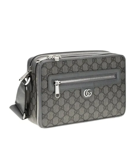Gucci All-Over Patterned Zip-Up Shoulder Bag